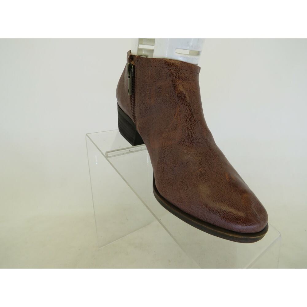 Lucky Brand Womens Brown Leather Zip Ankle Fashion Boots Booties Size 7 M - Picture 4 of 11